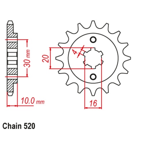Standard Front Sprocket 17T for CAGIVA 125 MITO 2 SPORTS 1994-2007