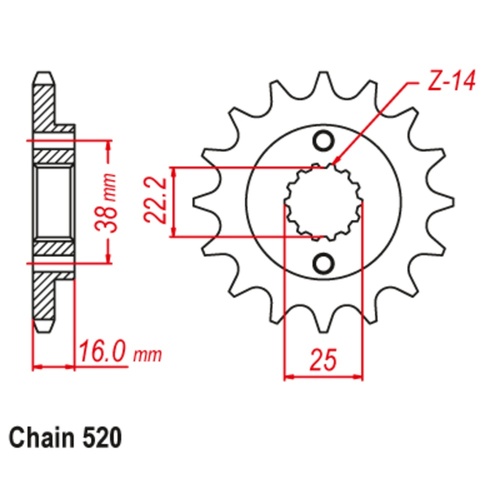 Front Sprocket 16T