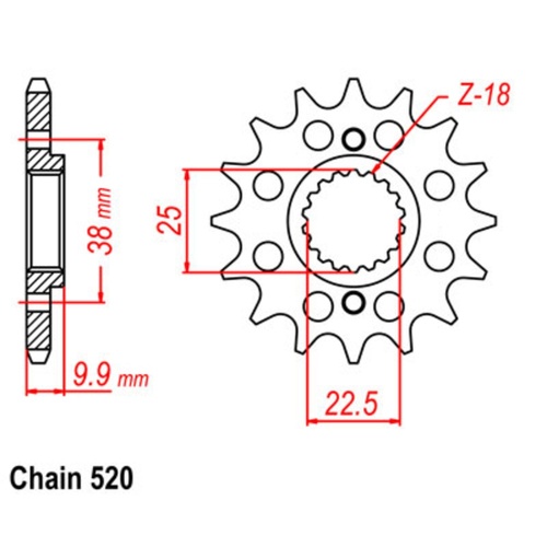 Standard Front Sprocket 15T