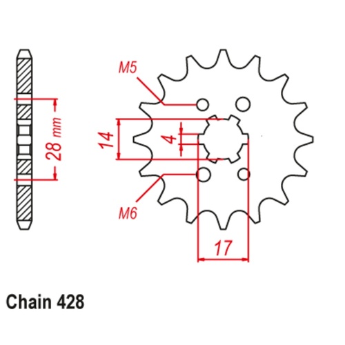 13T Front Sprocket (277) SAME AS 10-K28