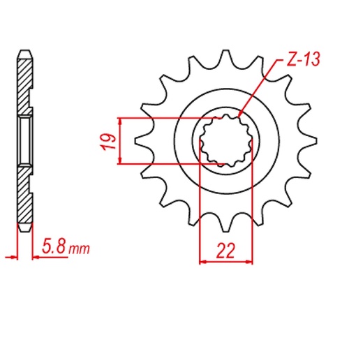 Standard Front Sprocket 13T