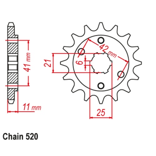Standard Front Sprocket 15T