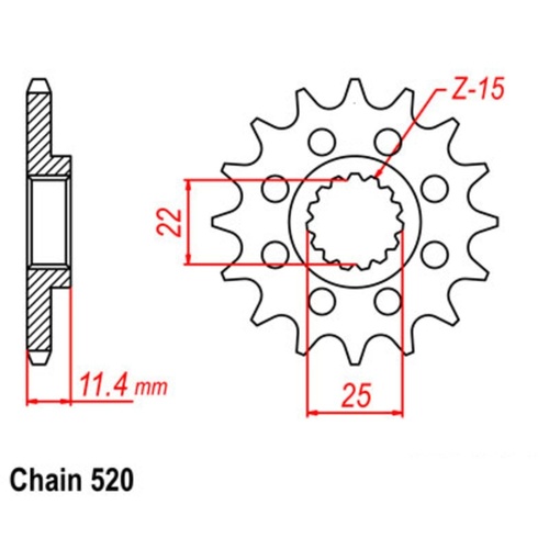 Optional Front Sprocket 16T for KTM LC4 400 ENDURO 1997-1998