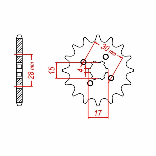 Standard Front Sprocket 14T
