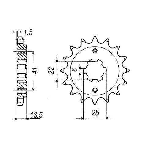 Standard Front Sprocket 15T for Honda VF400F 1983-1986