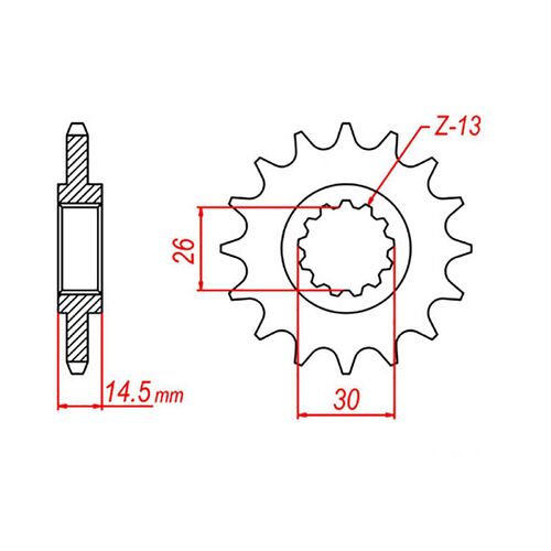 Standard Gearing Front Sprocket 16T