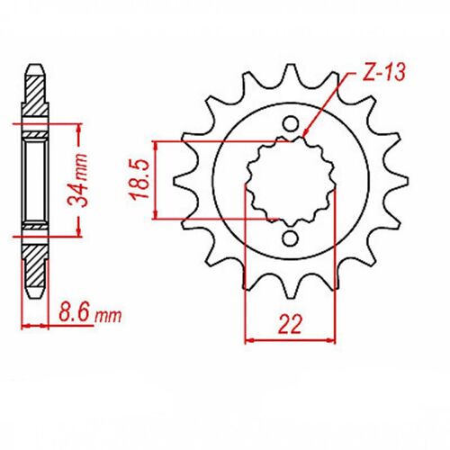 Standard Gearing Front Sprocket 15T