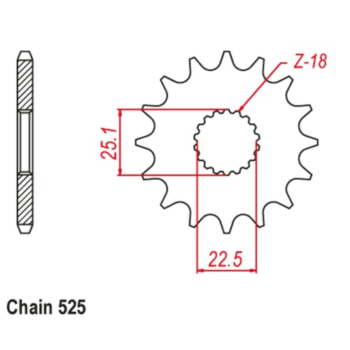 17T Triumph Front Sprocket (1186)
