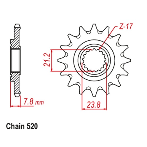 13T Supersprox Stealth Front Sprocket Honda CRF250R 18  (1326)