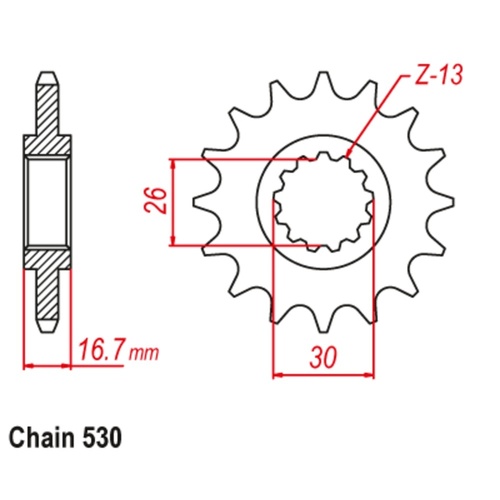15T Supersprox Stealth Honda Front Spkt (520 Pitch)