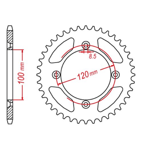 45T Suzuki/Yamaha Rear Sprocket