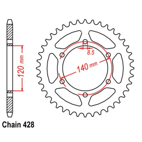 Rear Sprocket 53T