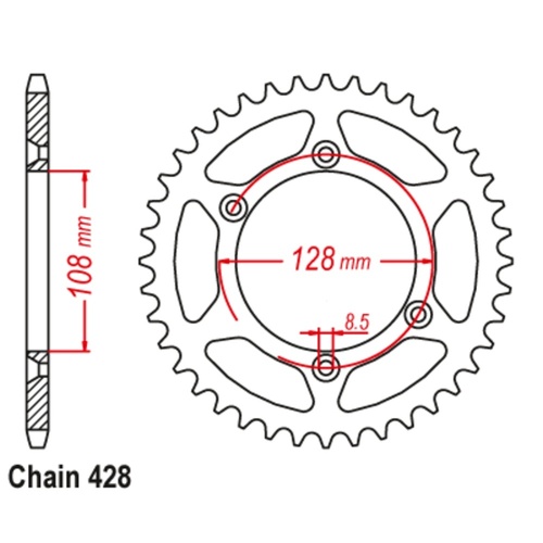 Standard Rear Sprocket 51T