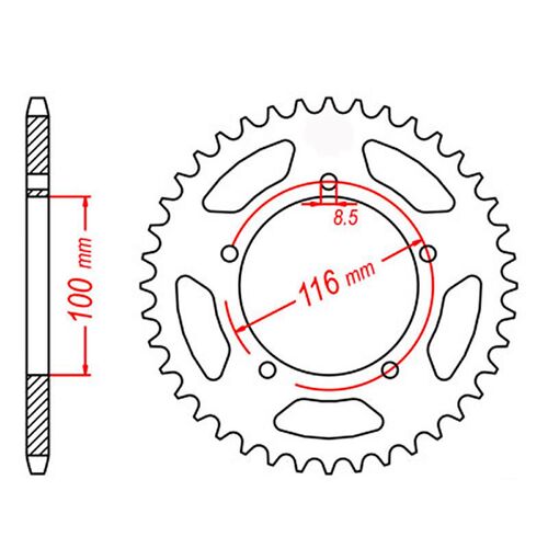 Rear Sprocket 45T