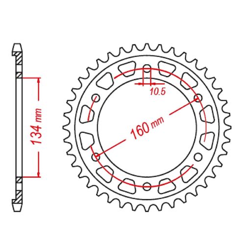 Standard Gearing Rear Sprocket 43T