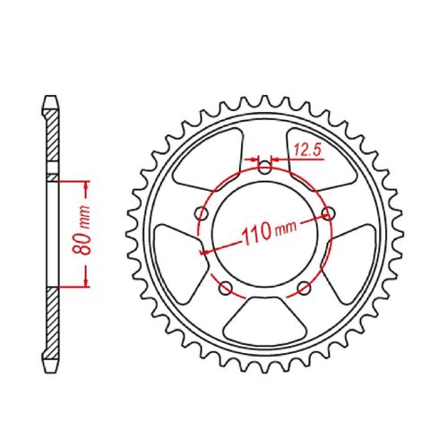 Standard Gearing Rear Sprocket 42T