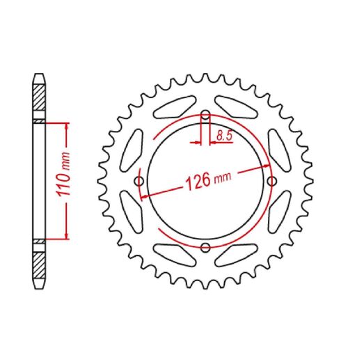 Standard Gearing Rear Sprocket 47T