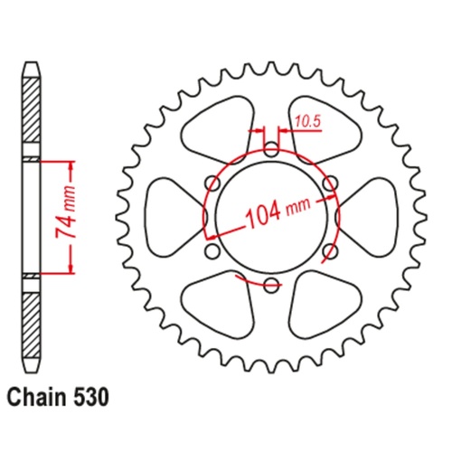 Standard Rear Sprocket 43T