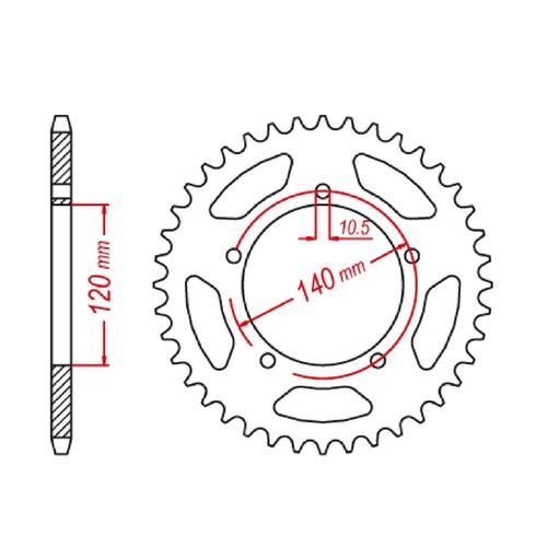 Standard Gearing Rear Sprocket 43T