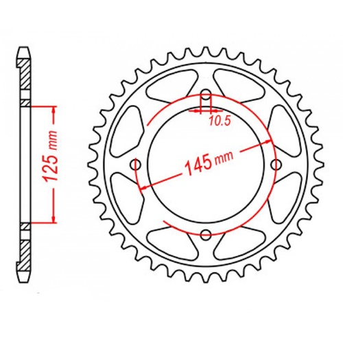 Standard Rear Sprocket 56T for Yamaha XVS250 DRAG STAR 2001-2007
