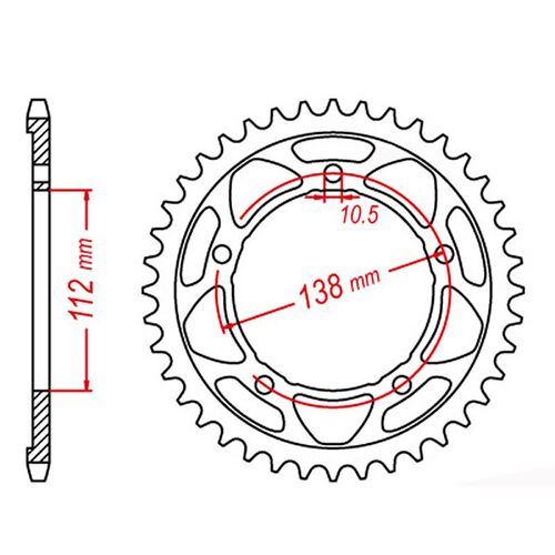 Standard Gearing Rear Sprocket 41T
