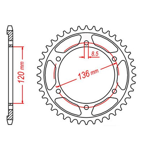 Rear Sprocket 52T