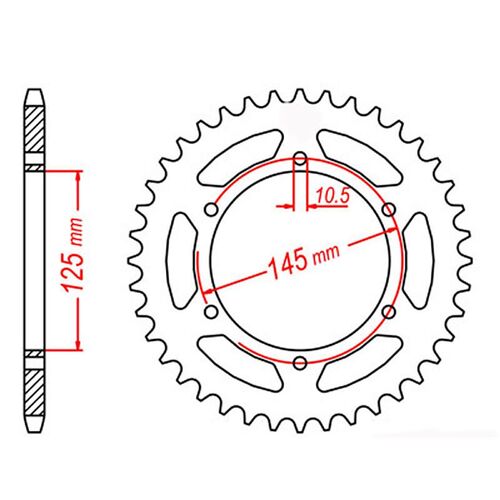 Rear Sprocket Steel Standard Gearing 47