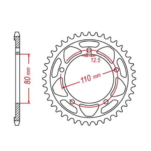 Standard Gearing Rear Sprocket 42T