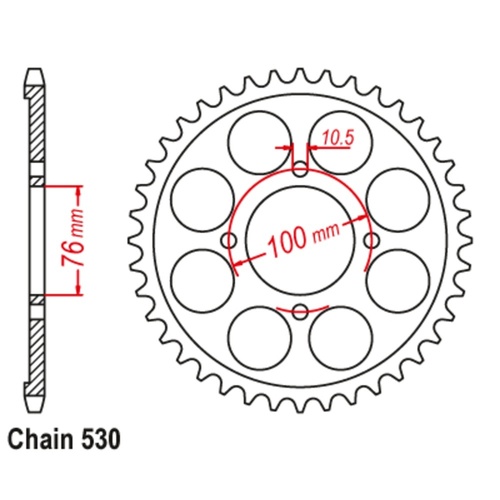 Standard Rear Sprocket 40T for Suzuki  GSX600F KATANA 1988