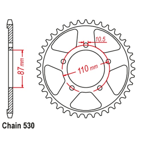 Optional Rear Sprocket 52T for Suzuki  GSF600N/S BANDIT 1995-2004