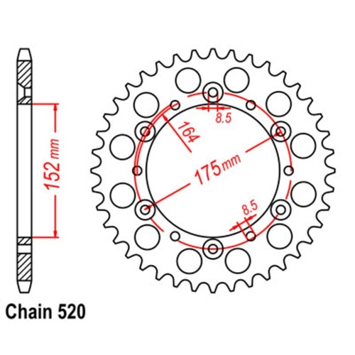 Rear Sprocket Steel Standard Gearing 42