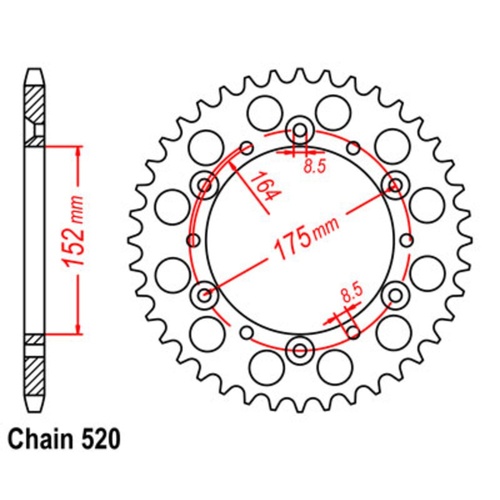 Rear Sprocket 45T