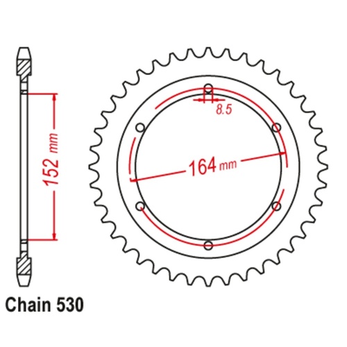 53T Yamaha Rear Sprocket (2J5)