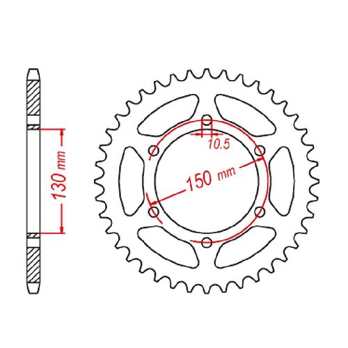 Standard Gearing Rear Sprocket 46T