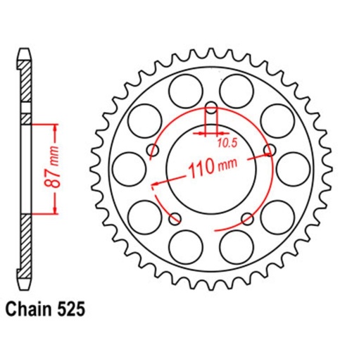Standard Rear Sprocket 44T