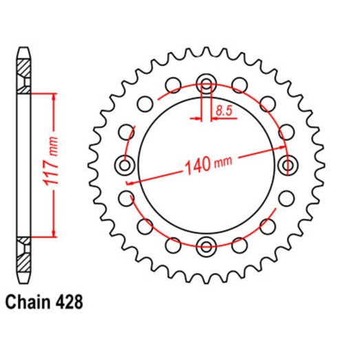 Standard Rear Sprocket 46T