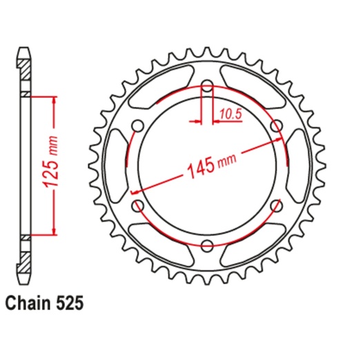 Standard Rear Sprocket 43T