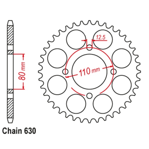 Standard Rear Sprocket 43T