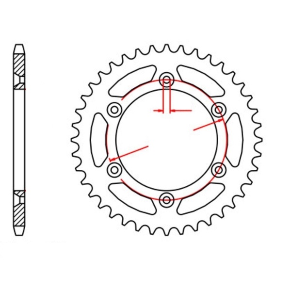 Optional Rear Sprocket 52T for HUSQVARNA WR250 1990-2013