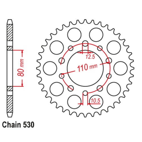 Standard Rear Sprocket 45T for Honda VFR750F 1986-1989