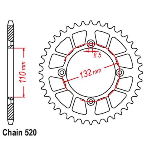 Standard Gearing Rear Sprocket 48T