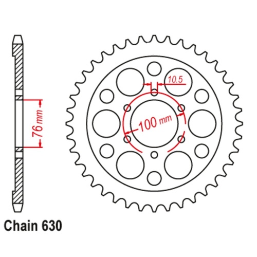 Optional Rear Sprocket 42T for Suzuki  GSX750E (16V) 1980-1983