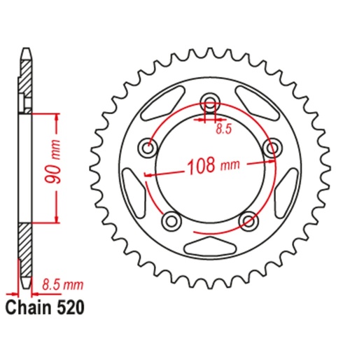 Standard Rear Sprocket 40T