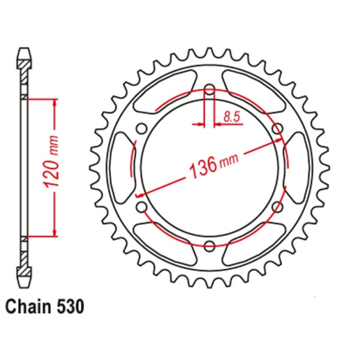 Rear Sprocket 44T