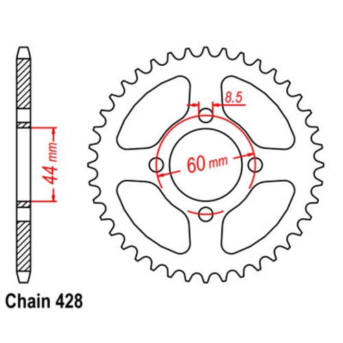Standard Rear Sprocket 49T