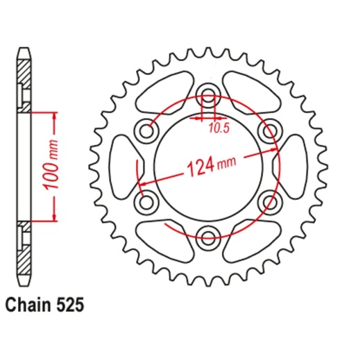 Optional Rear Sprocket 38T for DUCATI 916 S4 MONSTER 2001-2003