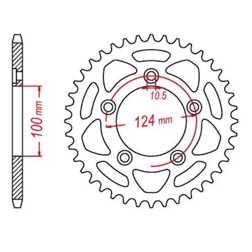 Optional Rear Sprocket 48T for DUCATI