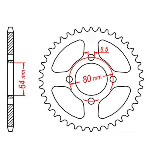 Standard Gearing Rear Sprocket 33T