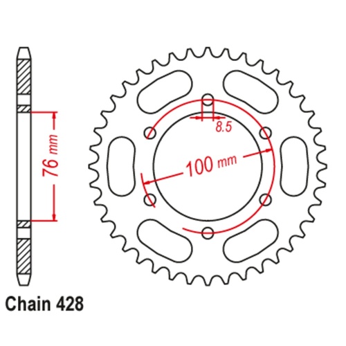 Rear Sprocket 44T