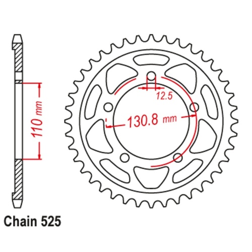 Standard Rear Sprocket 45T for BMW S1000R 2014-2019